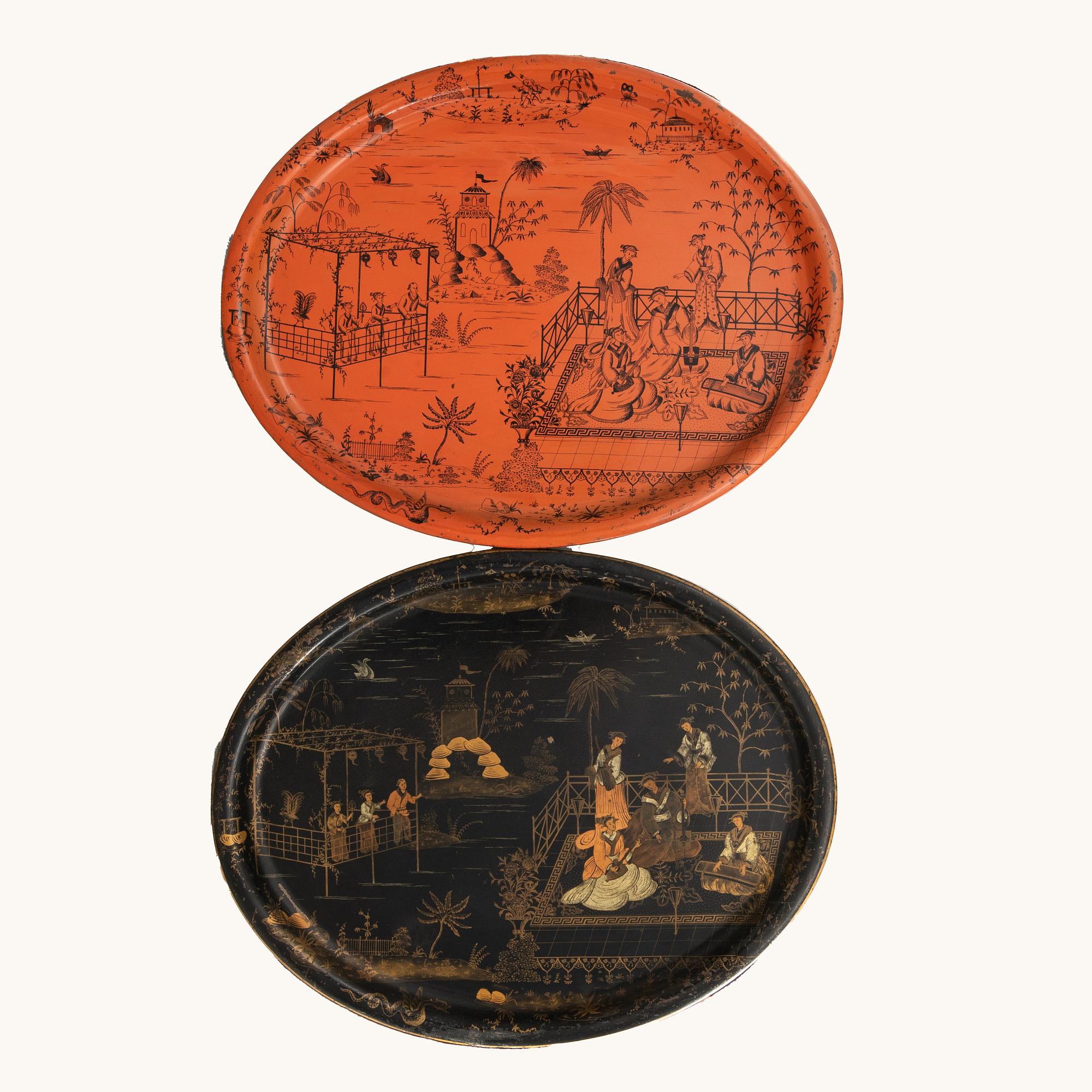 Trays 2 pcs first half of the 20th century.