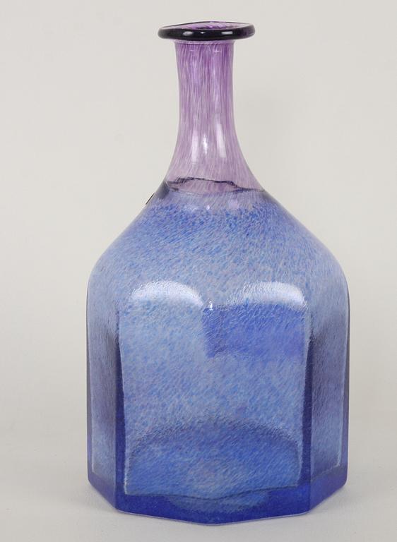 VAS/FLASKA, glas, Bertil Vallien, Boda Artist Collection, sign.