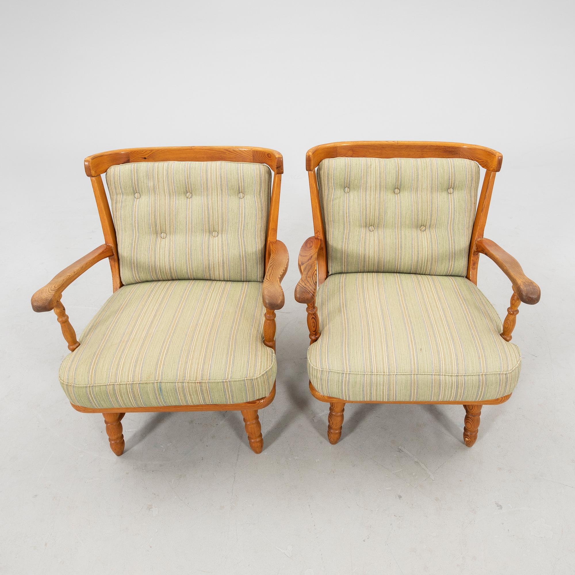 Armchairs, a pair by Göperts, mid-20th century.