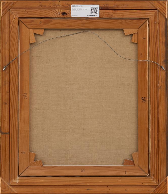 JENS CHRISTIAN BENNEDSEN, olja på duk, signerad.