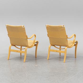 Bruno Mathsson, a pair of 'Mina' easy chairs for Mathsson International.