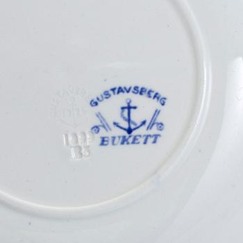 SERVISDELAR, 34 st, "Bukett" Wilhelm Kåge, Gustavsberg, 1936-1939.
