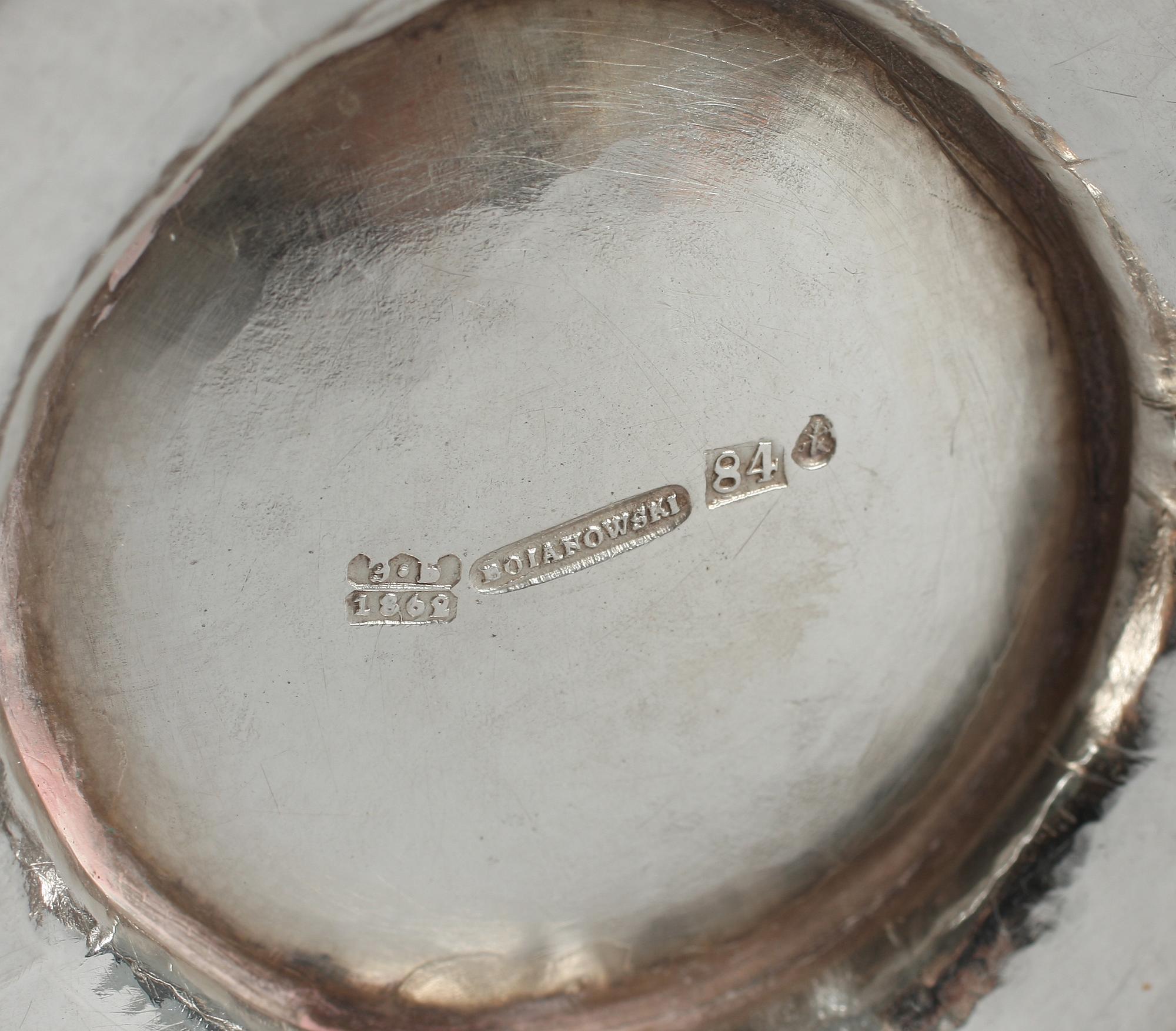 KAFFEKANNA, silver, Karl Bojanowski, S:t Petersburg 1862. Vikt c:a 720 g.