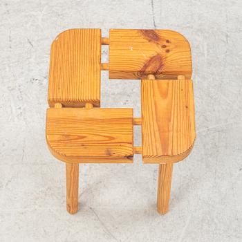 希少 Olof Ottelin Stool Olof Ottelin Attribution, Stools, Pine, Finland, 1970s – PRB