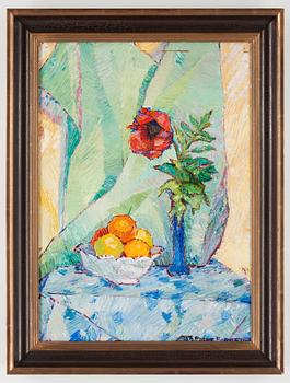 Einar Forseth, Still life with fruit bowl.