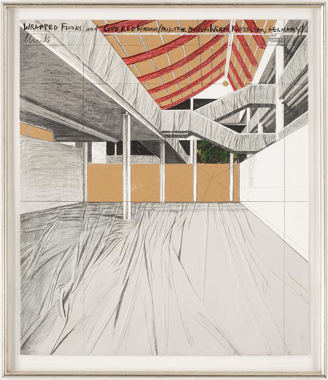 Christo & Jeanne-Claude, "Wrapped floors and covered windows (Project for Museum Würth, Künzeisa)".