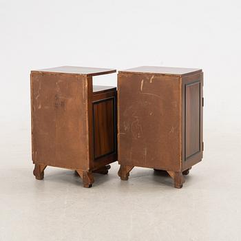 Bedside tables, a pair, Art Deco, first half of the 20th century.