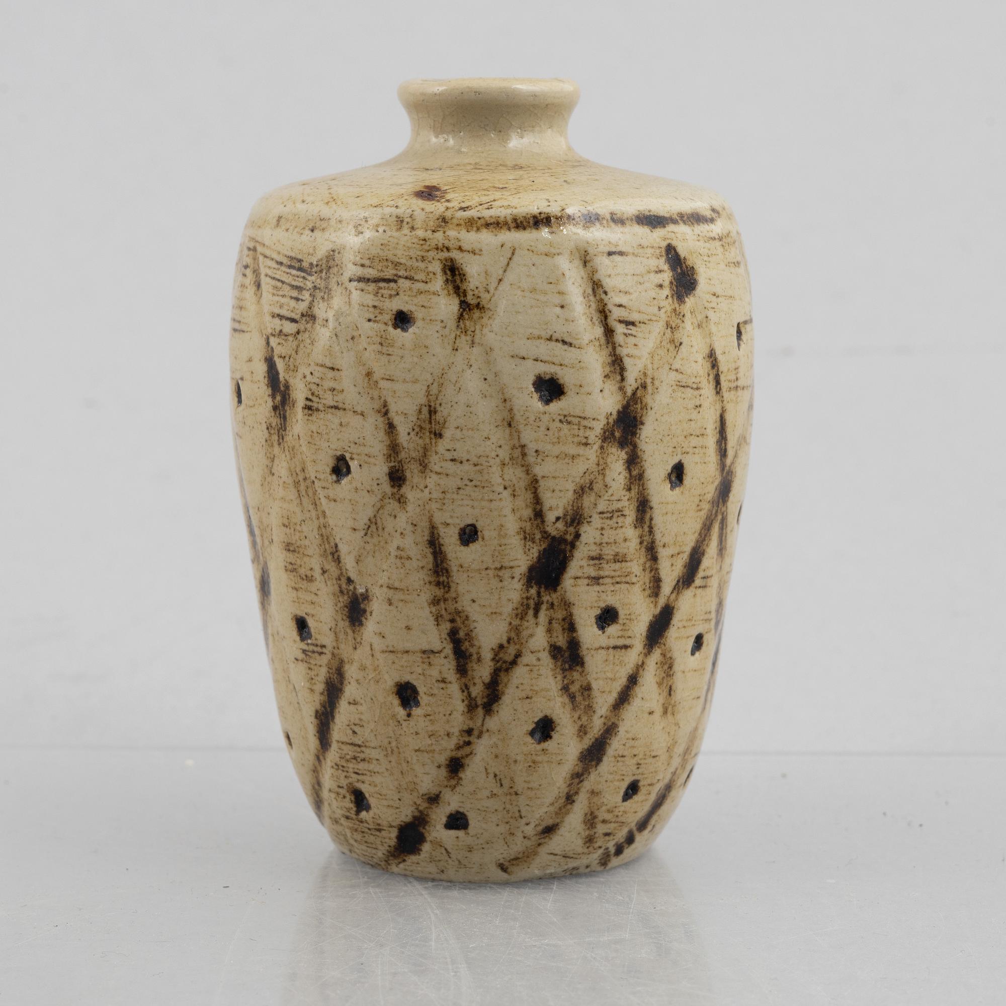 Anders Bruno Liljefors, a stoneware vase, Gustavsbergs studio.