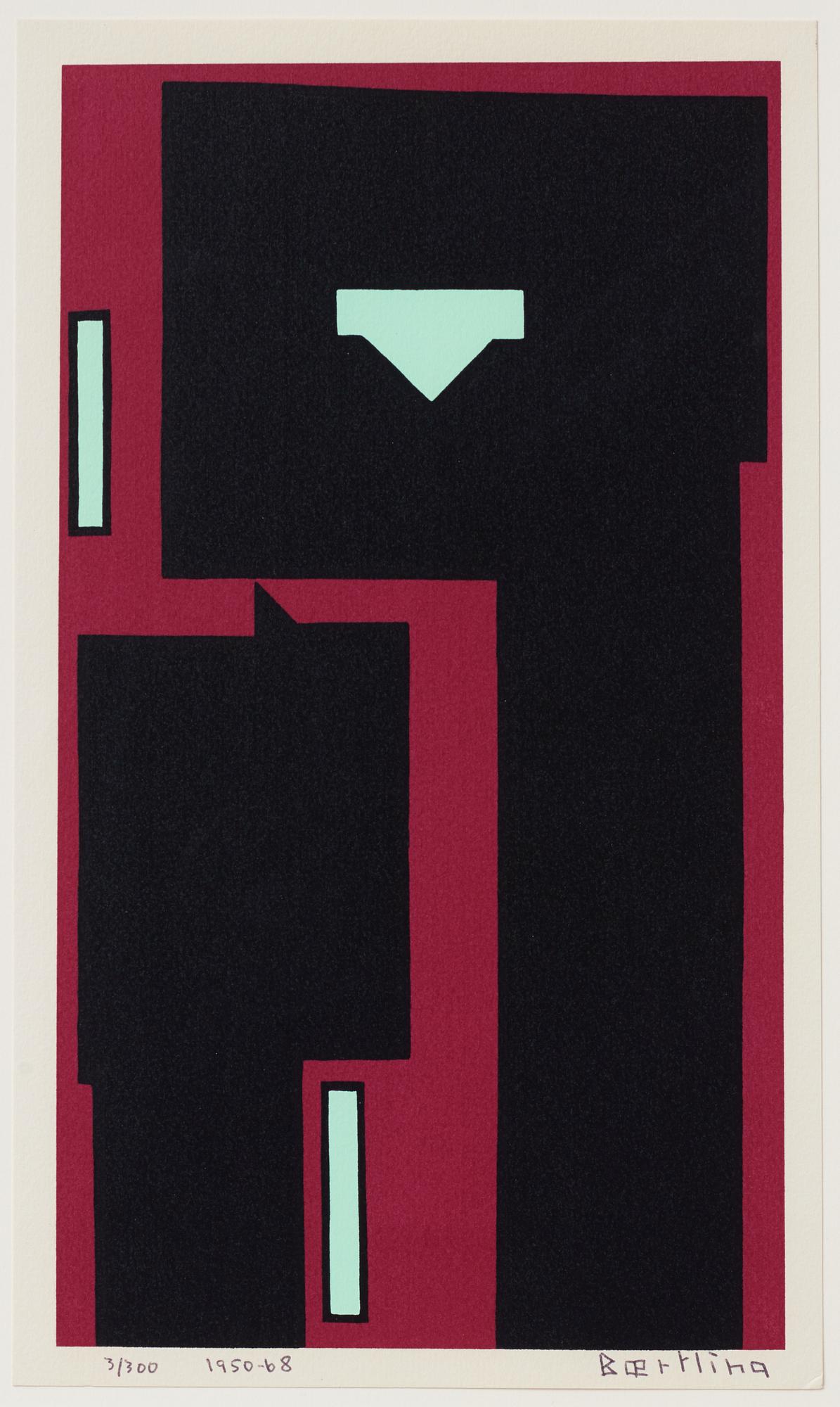 Olle Baertling, silkscreen in colours, 1950-68, signed 3/300.