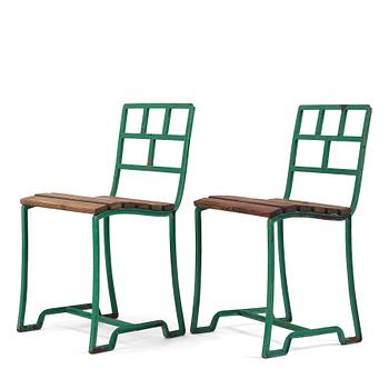 255. Carl Hörvik, a pair of garden chairs,  Sweden ca 1927-1929.