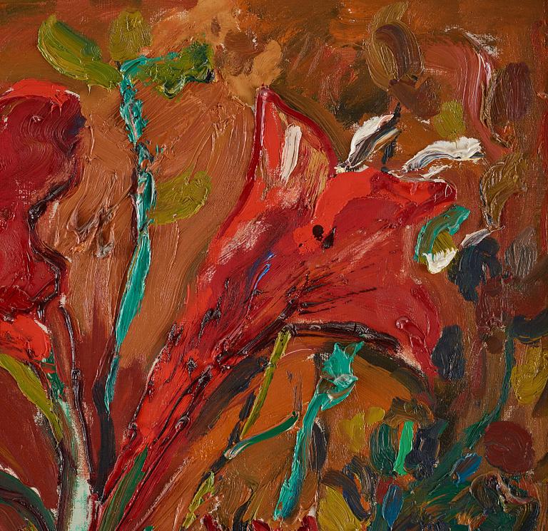 Albin Amelin, Still life with flowers.