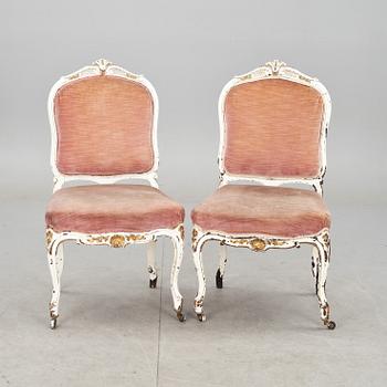 STOLAR, ett par. Louis XV-stil, Frankrike, 1800-tal.