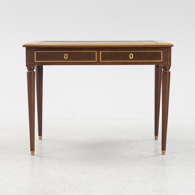 A Louis XVI style mahogany desk, 20th Century.