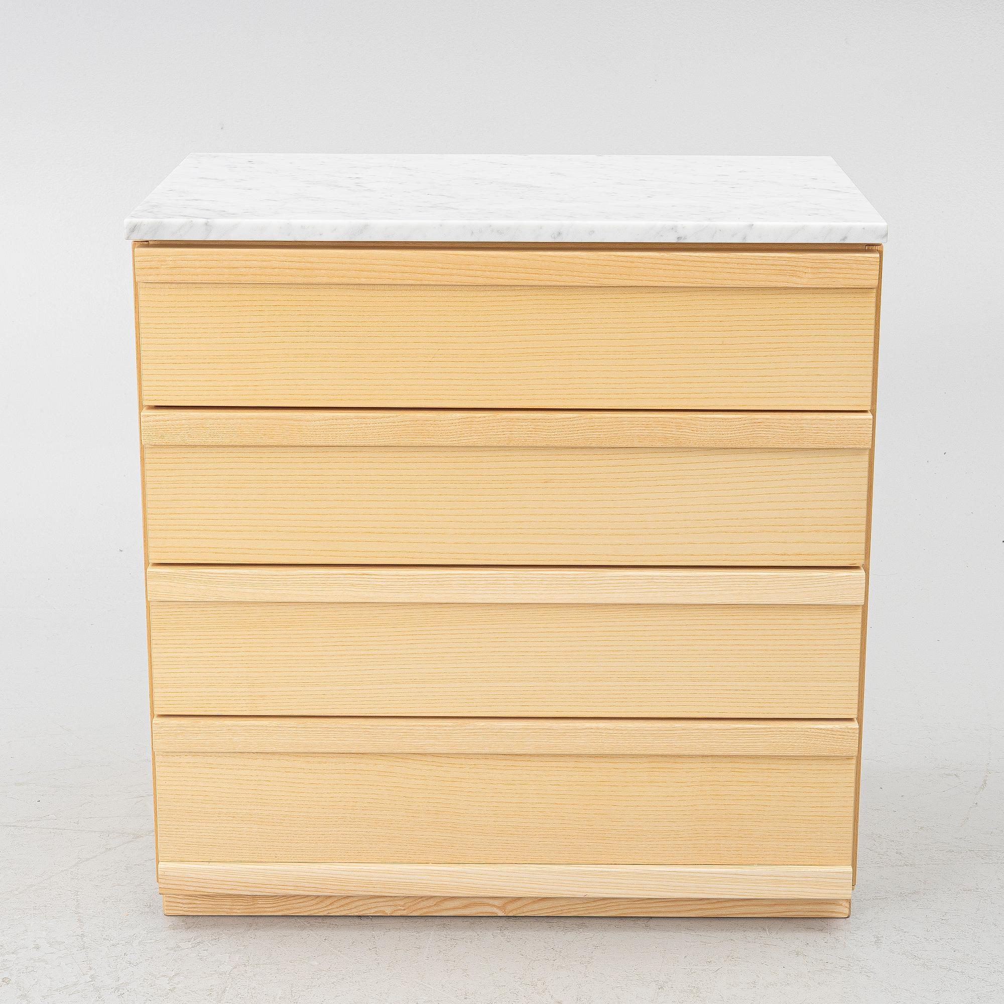 A contemporary chest of drawers.