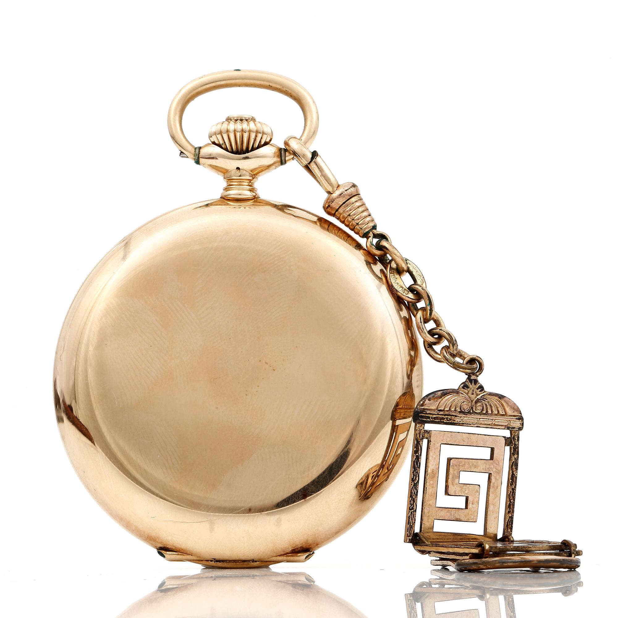 FICKUR, 14k guld, Zenith, omkring sekelskiftet 1900. Total vikt ca 90,5 gram.