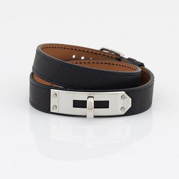 Hermès, a black leather bracelet 'Kelly', special order 2004.