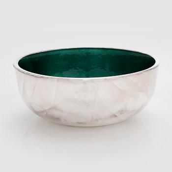 A sterling silver and enamel bowl, maker's mark of A. Tillander, Turku 2005.