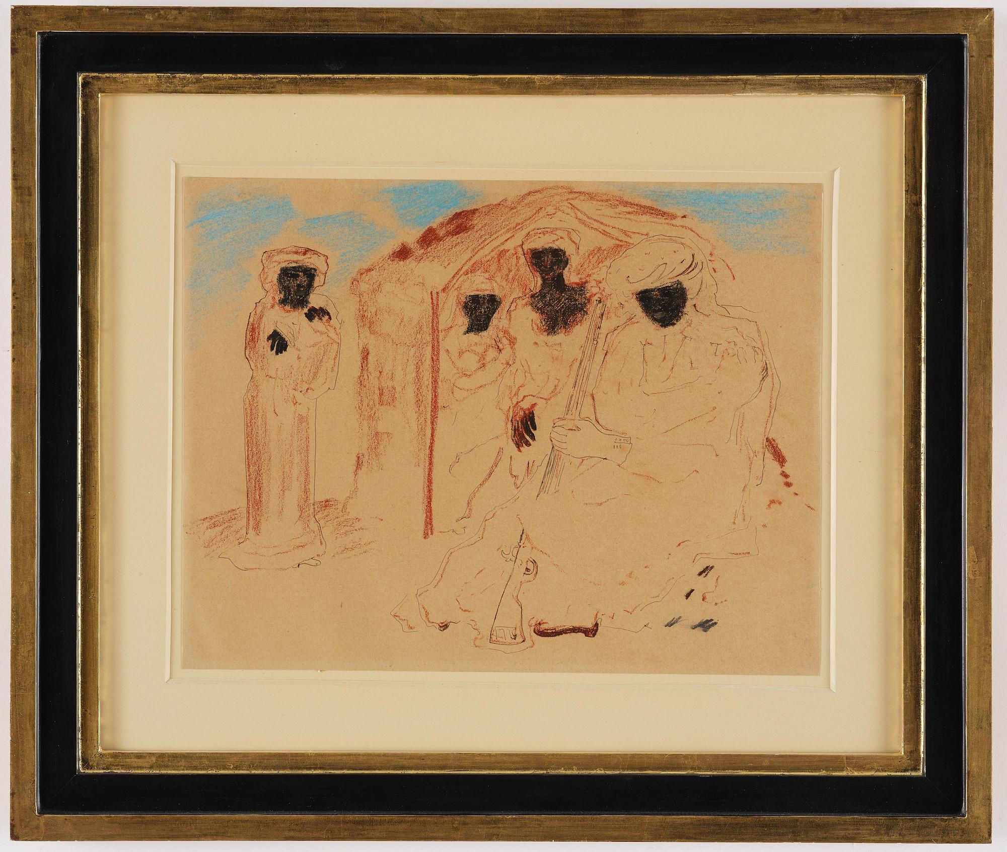 Carl Fredrik Hill, Figures by a tent.