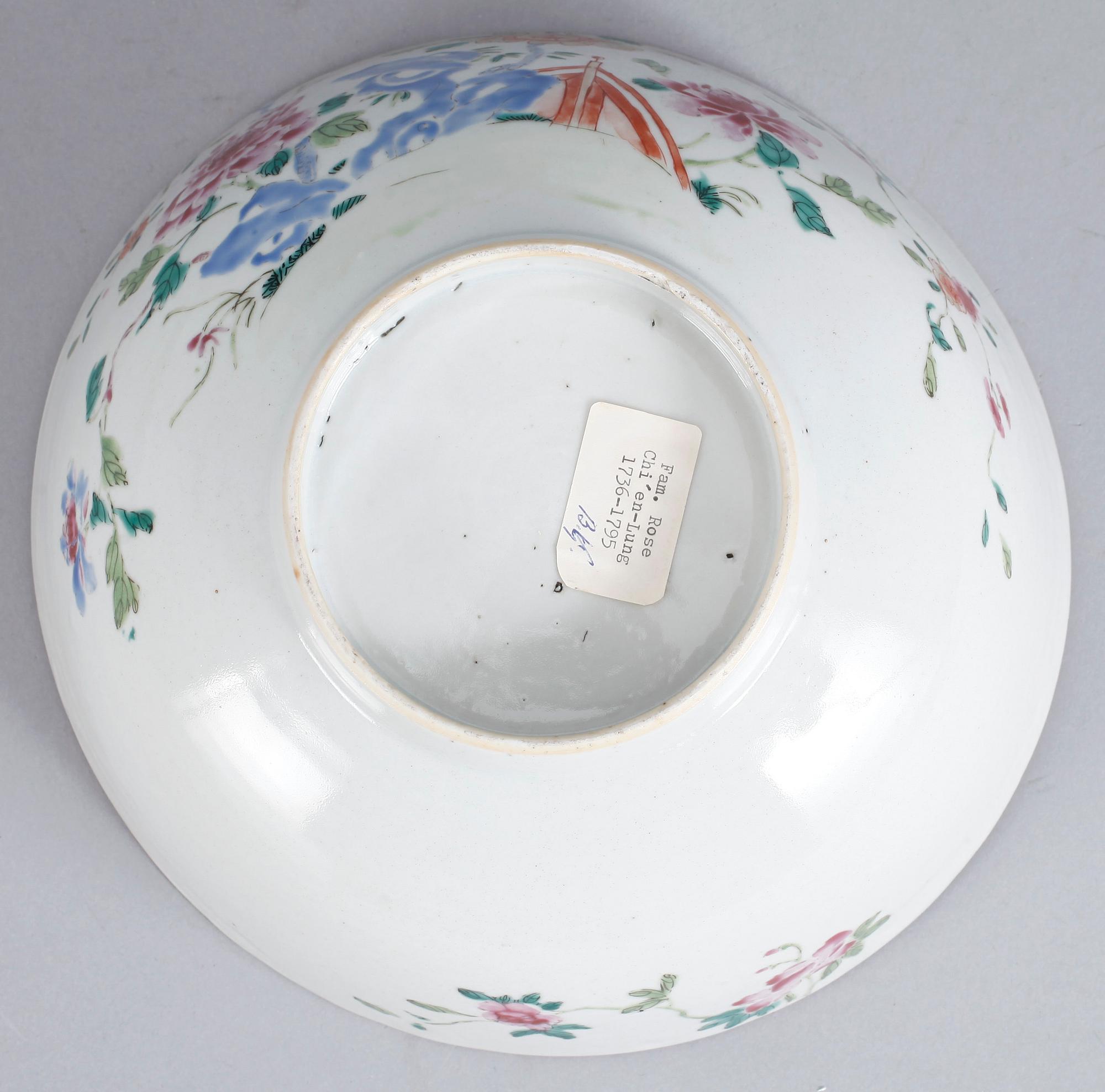 SKÅL, porslin, Qianlong, Kina 1700-tal.
