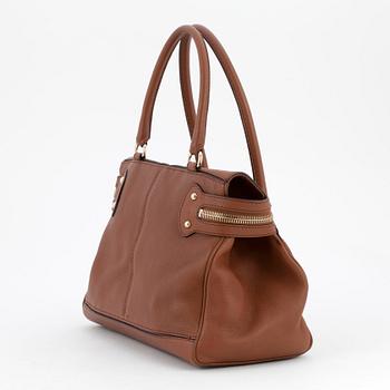 MAX MARA, a brown leather shoulder bag.