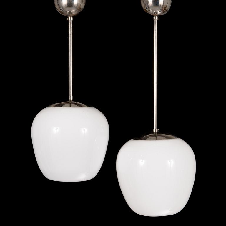 Gunnel Nyman, two 1940's pendant '81003' lights for Idman.