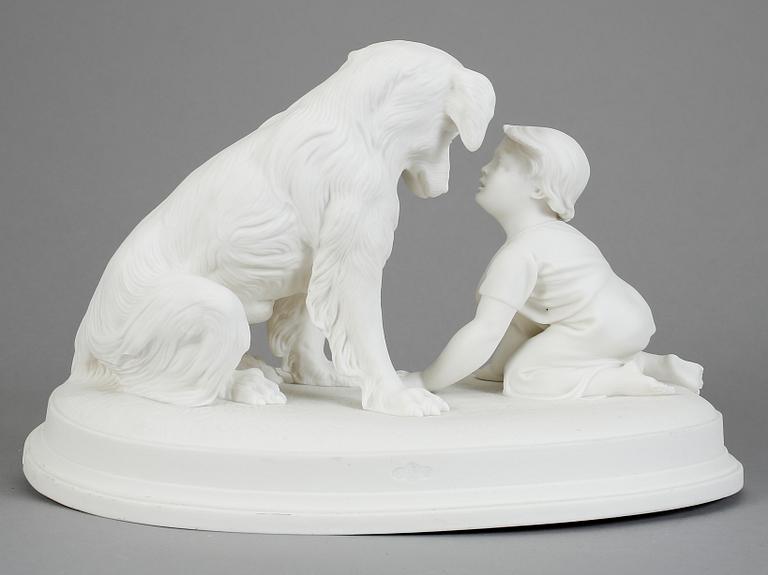 FIGURIN, parian. Gustafsberg "Kan du inte tala" (1882-1925).