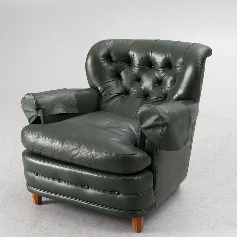 Josef Frank, fåtölj, modell 568, Firma Svenskt Tenn, 1900-talets mitt.