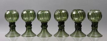 REMMARE, 6 st, glas, 1800/1900-tal.