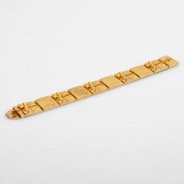 Björn Weckström, Bracelet, 18K gold, "Quadrate forms", for Lapponia, Finland.