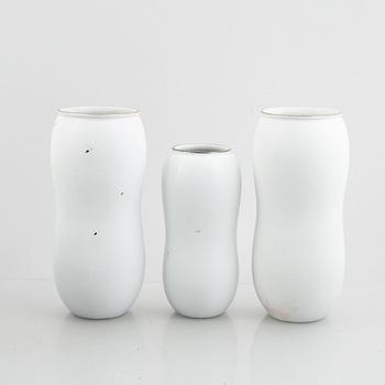 Stig Lindberg, three 'Grazia' vases, Gustavsberg, 1946-69.