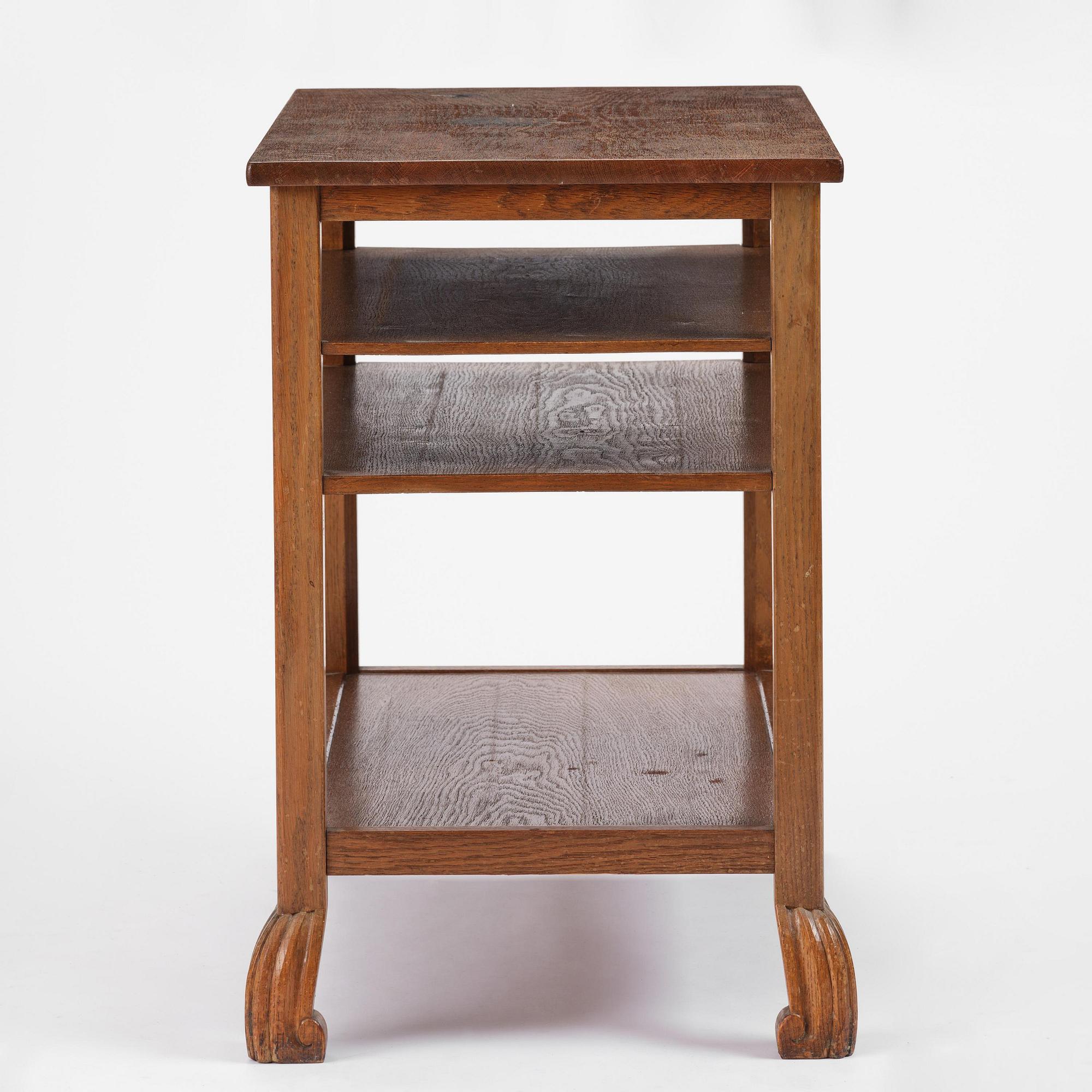 Carl Malmsten, an oak side table, for Stockholm City Hall, ca 1920-22.
