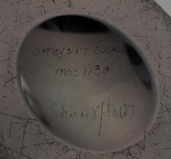 VAS, glas, Edvard Hald, Orrefors Expo, sign o nr 1130 (1949).