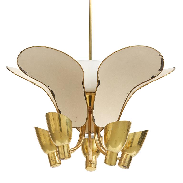 Carl-Axel Acking, a rare ceiling lamp model 982, Bröderna Malmströms Metallvarufabrik, Malmö, 1950s.