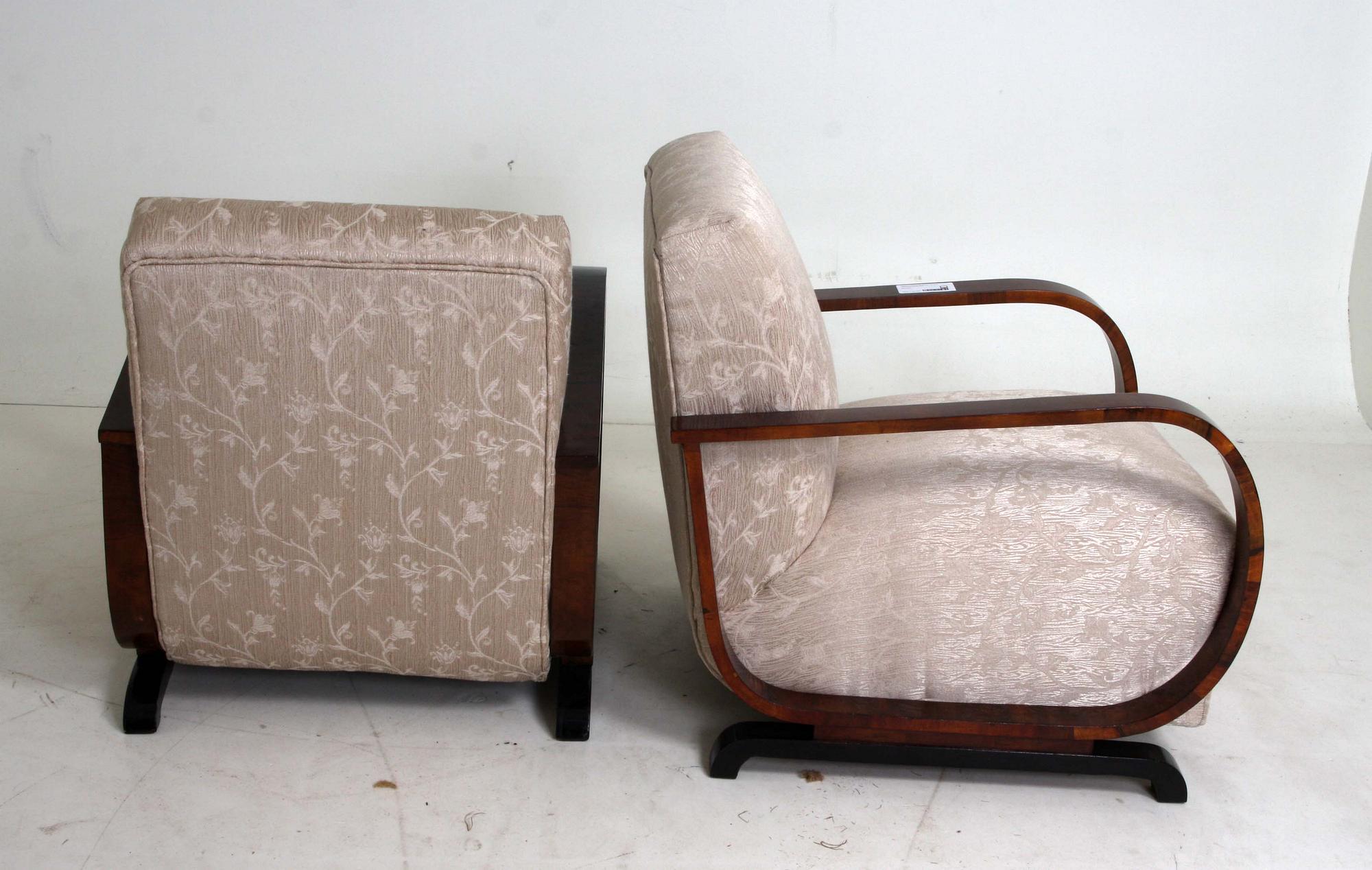 FÅTÖLJER, ett par, Art deco, 1900-talets första hälft.