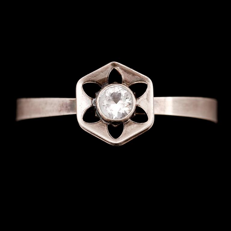 ARMBAND, silver och bergskristall, Alton, 1976.
