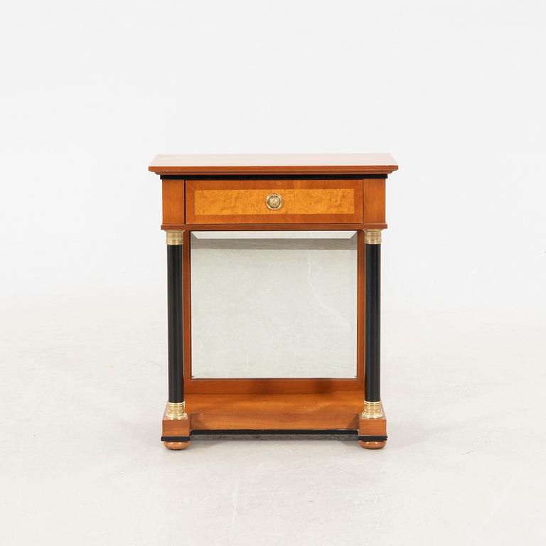 Empire-style mirror and console table, second half of the 20th century.