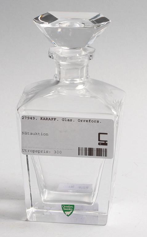 KARAFF, glas, Orrefors.