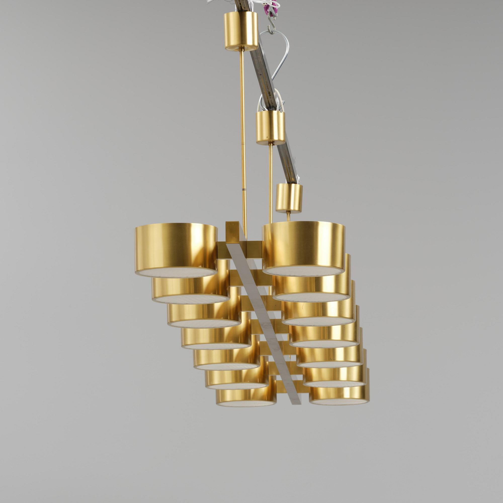 Hans-Agne Jakobsson, a monumental ceiling lamp model T 261/14, Hans-Agne Jakobsson AB, Markaryd, 1950s-60s.