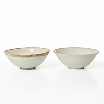 Two ceramic bowls, China, Song dynasty (960-1279).
