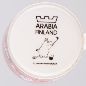 MUMINMUGG, porslin, "Mug mörk rosa",  Moomin Characters, Arabia 1991-1999.