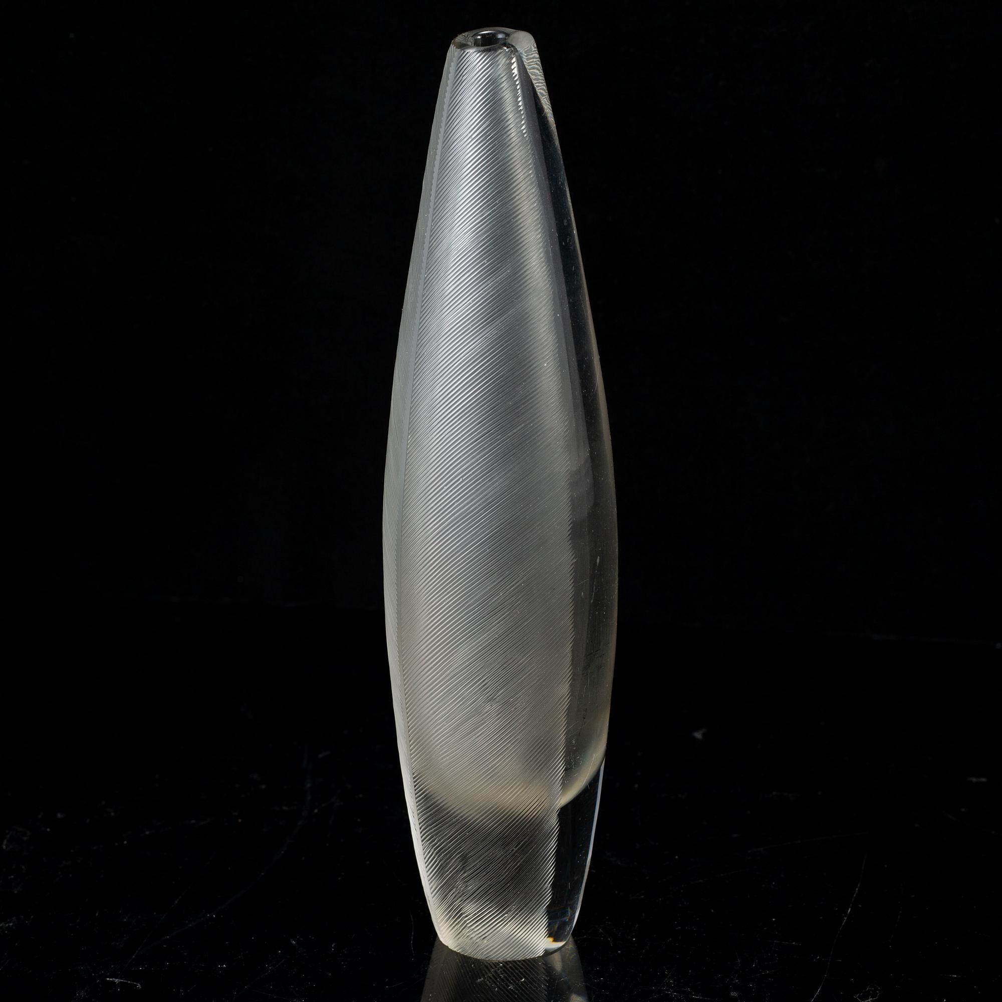 TAPIO WIRKKALA, a cut glass vase, Iittala, Finland 1958.