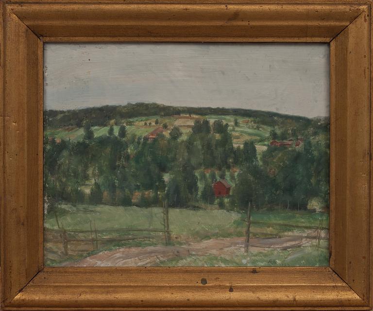 REINHOLD VON ROSEN, 2 st. olja på pannå. Signerade.