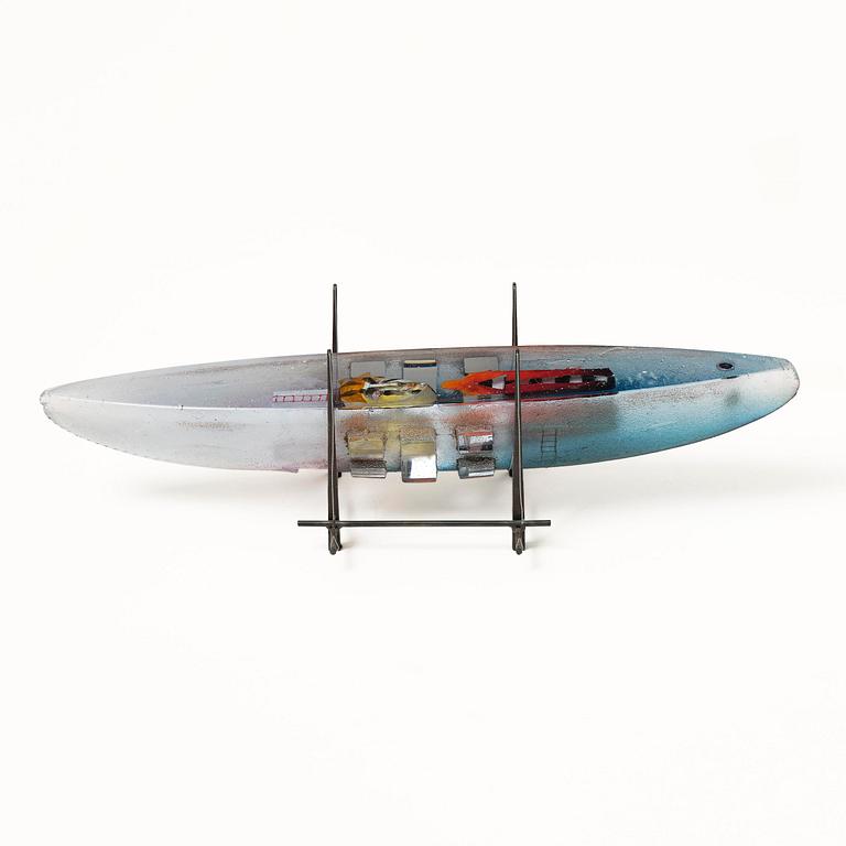 Bertil Vallien, a unique sand cast glass sculpture, Kosta Boda, Sweden.
