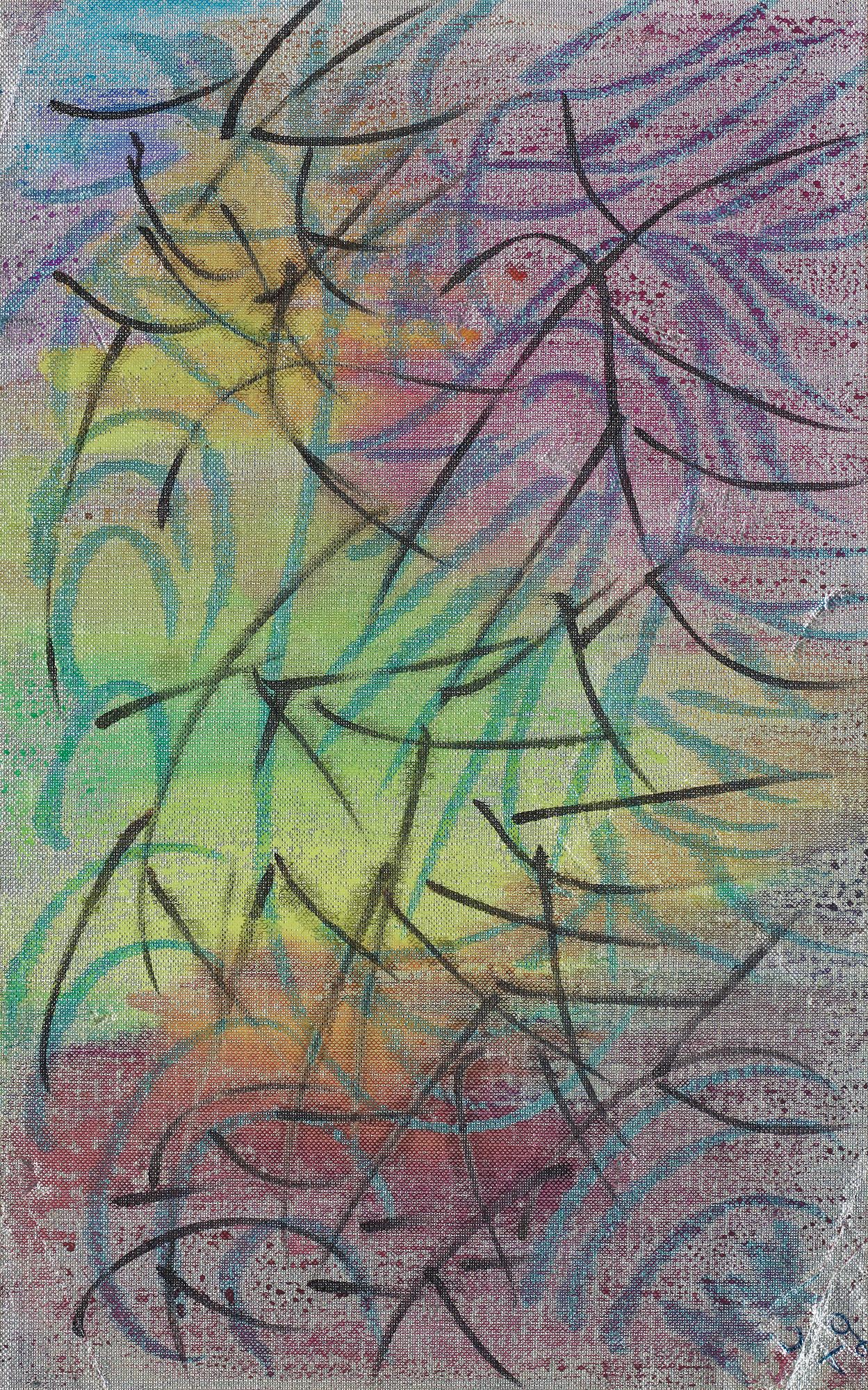 NELL WALDEN, mixed media on paper.