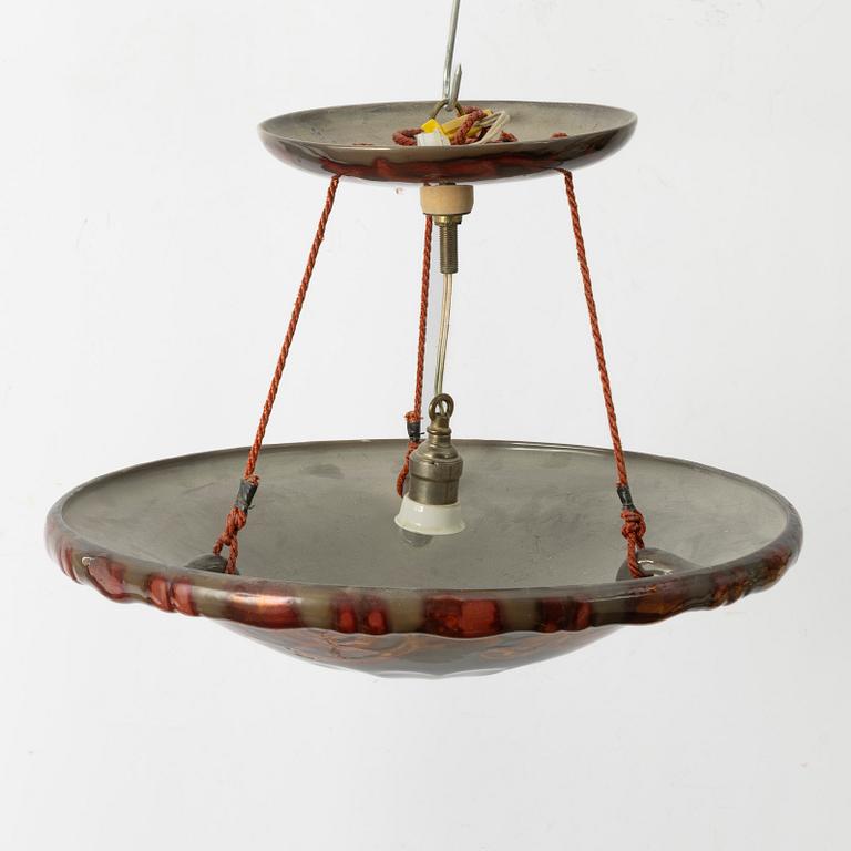 Taklampa, keramik, Höganäsbolaget, 1915-1926.