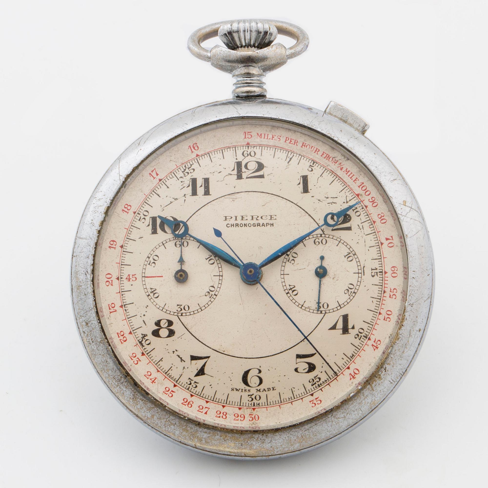 PIERCE Chronograph pocket watch 47 mm Bukowskis