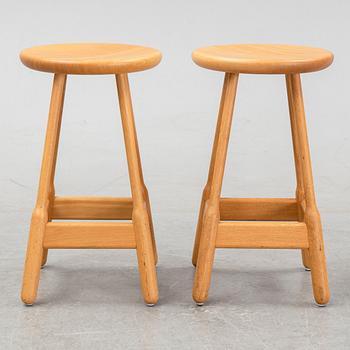 Chris Martin, a set of eight contemporary oak stools, 'Albert', Massproductions.