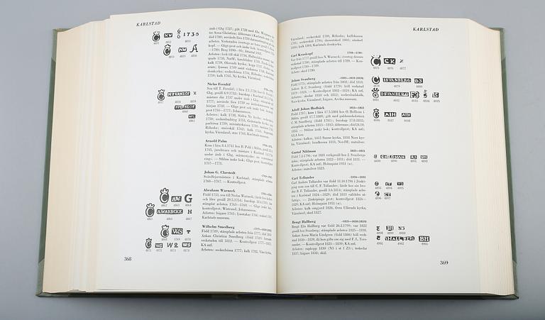 BOK, "Svenskt silversmide 1520-1850", av bl a Erik Andrén, Nordisk Rotogravyr, Stockholm, 1963.
