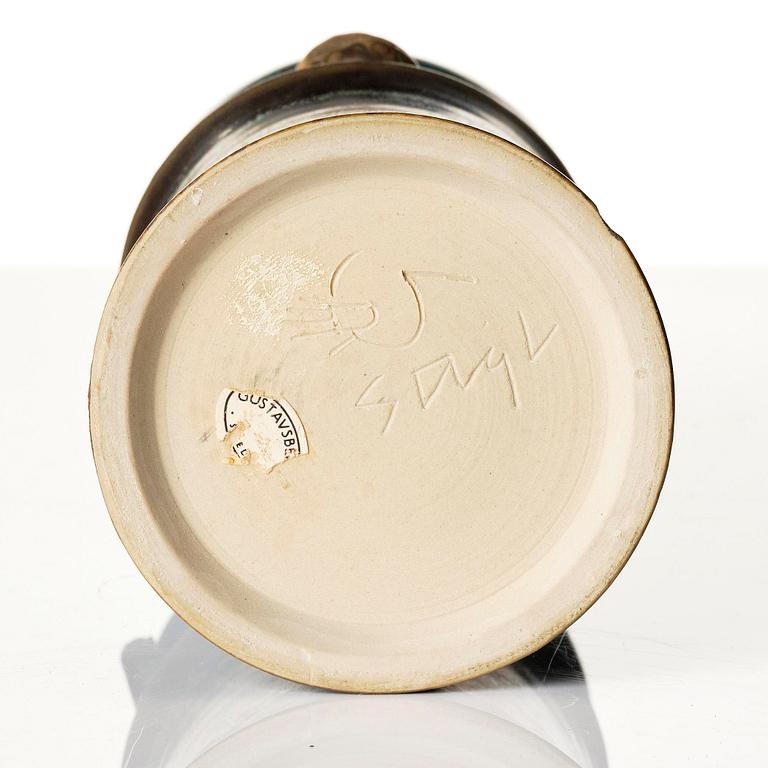 Stig Lindberg, a stoneware vase/sculpture, Gustavsberg Studio, 1962.