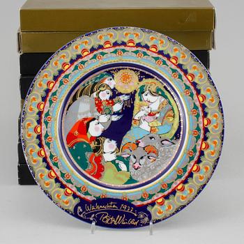 Ten porcelain plates by Björn Wiinblad for Rosenthal, second half of the 20th century.